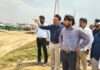 जिलाधिकारी चन्द्र मोहन गर्ग द्वारा निर्माणाधीन न्यायालय भवन का निरीक्षण कर आवश्यक दिशा निर्देश दिए गए।