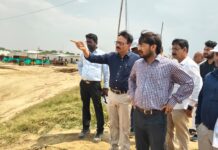 जिलाधिकारी चन्द्र मोहन गर्ग द्वारा निर्माणाधीन न्यायालय भवन का निरीक्षण कर आवश्यक दिशा निर्देश दिए गए।